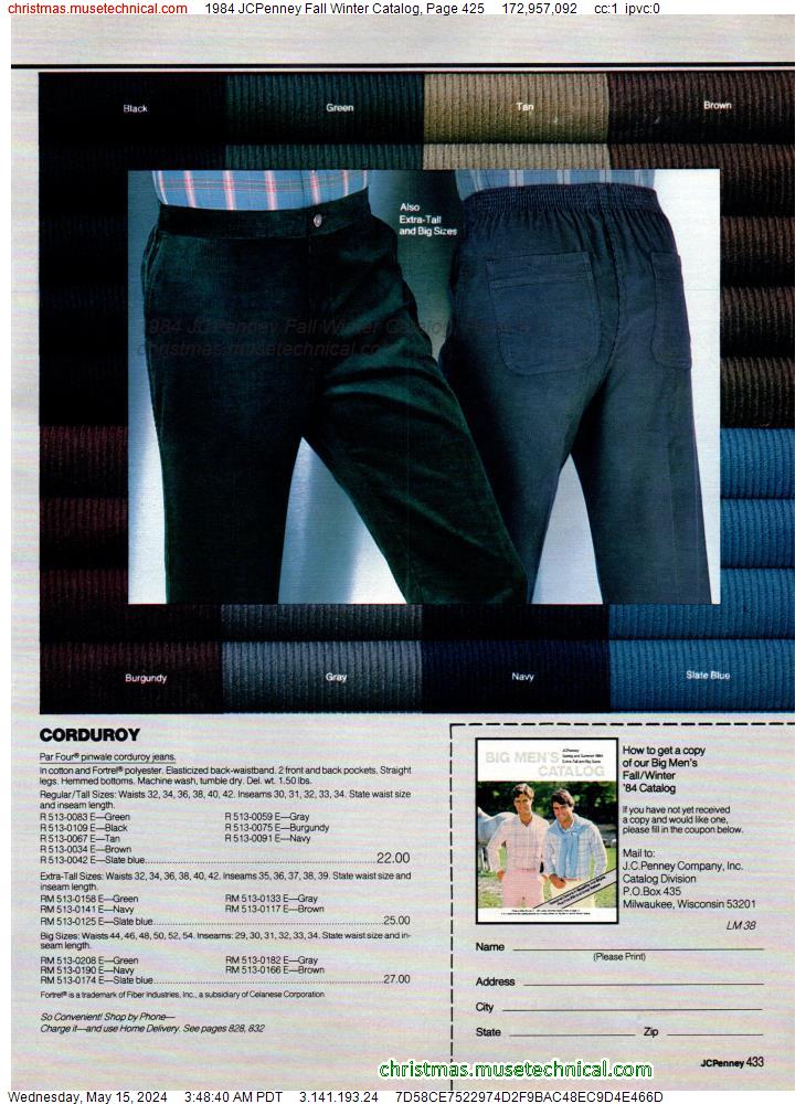 1984 JCPenney Fall Winter Catalog, Page 425