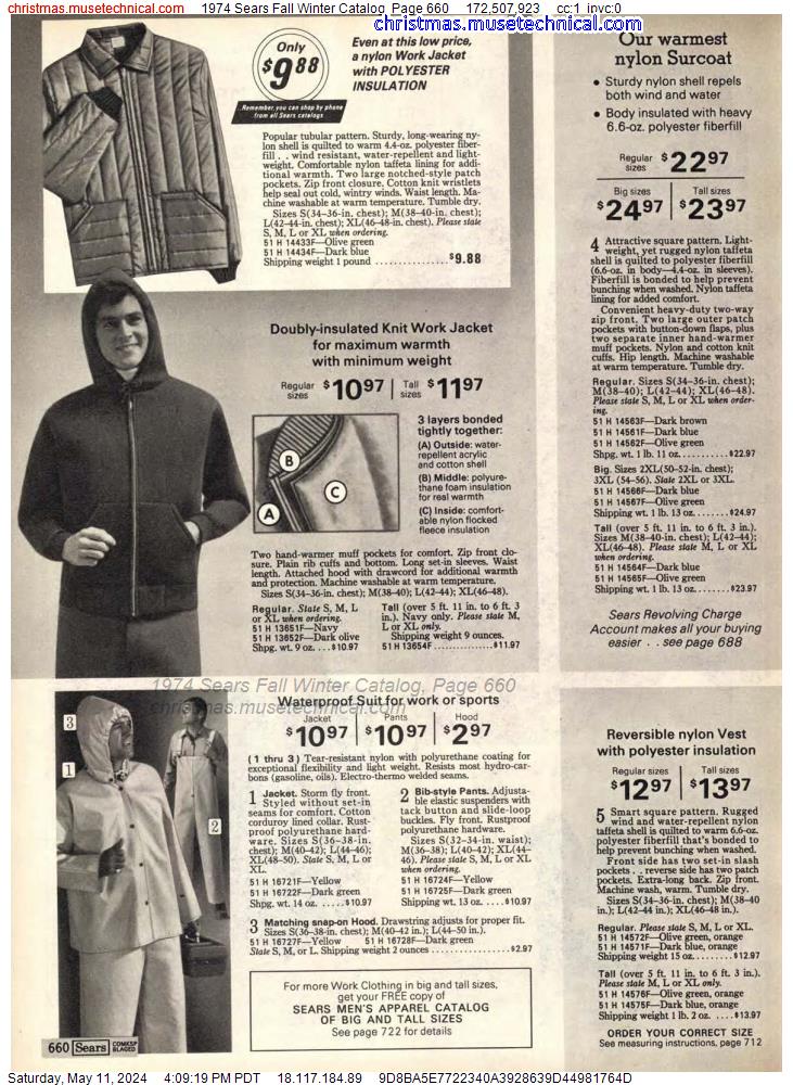 1974 Sears Fall Winter Catalog, Page 660