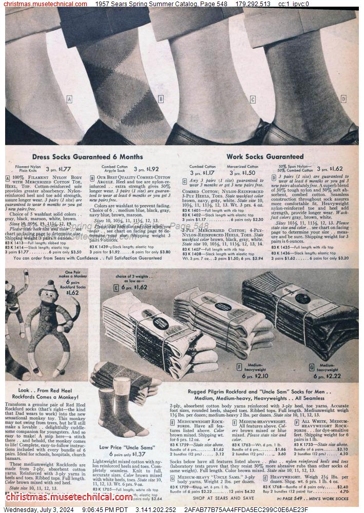 1957 Sears Spring Summer Catalog, Page 548