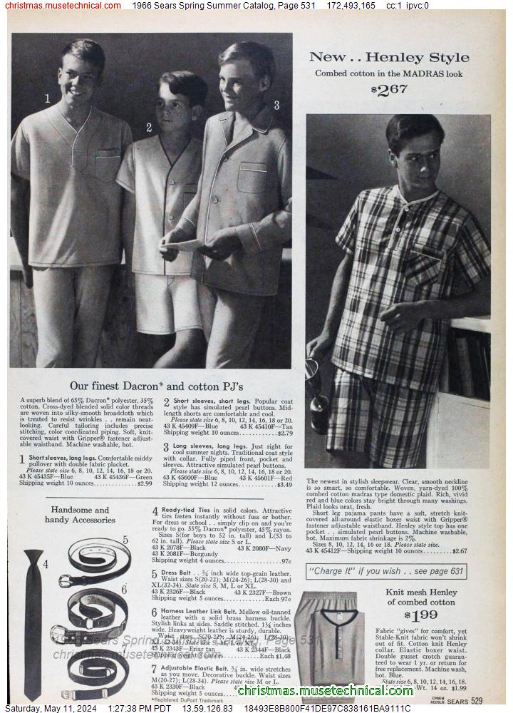 1966 Sears Spring Summer Catalog, Page 531