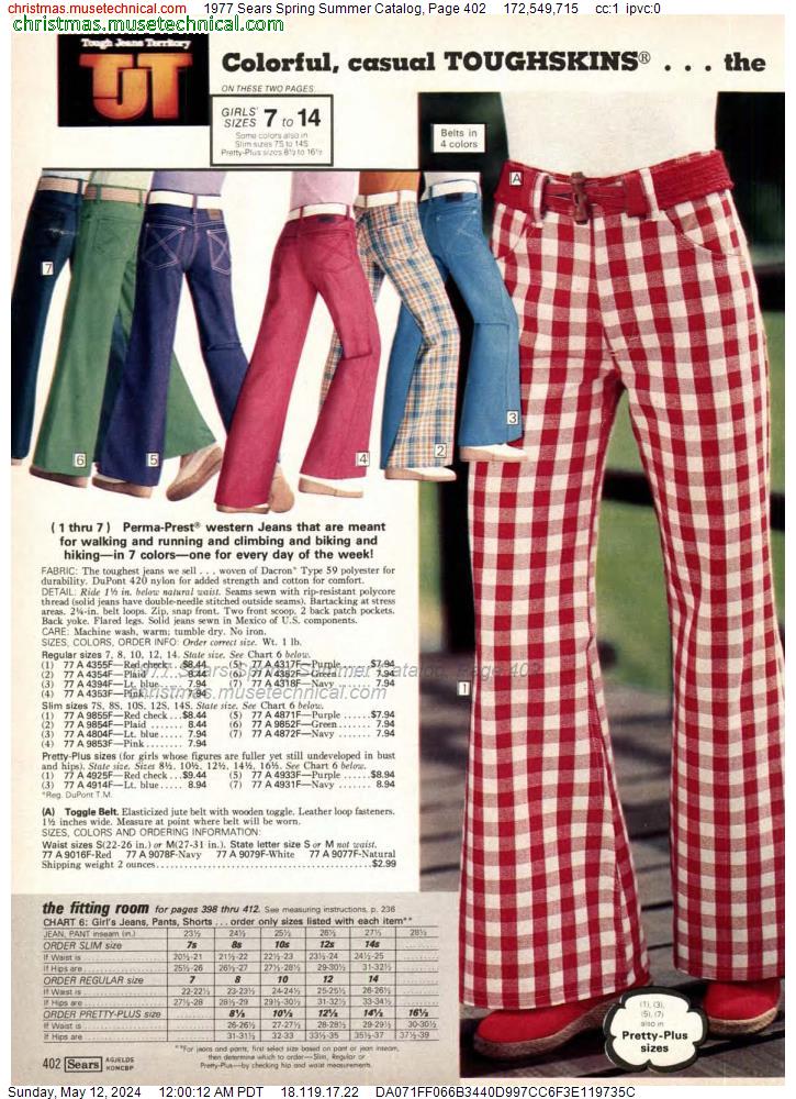 1977 Sears Spring Summer Catalog, Page 402