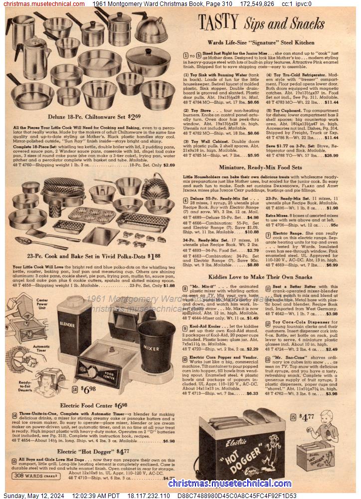1961 Montgomery Ward Christmas Book, Page 310