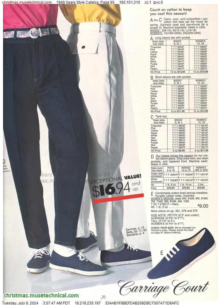 1989 Sears Style Catalog, Page 95