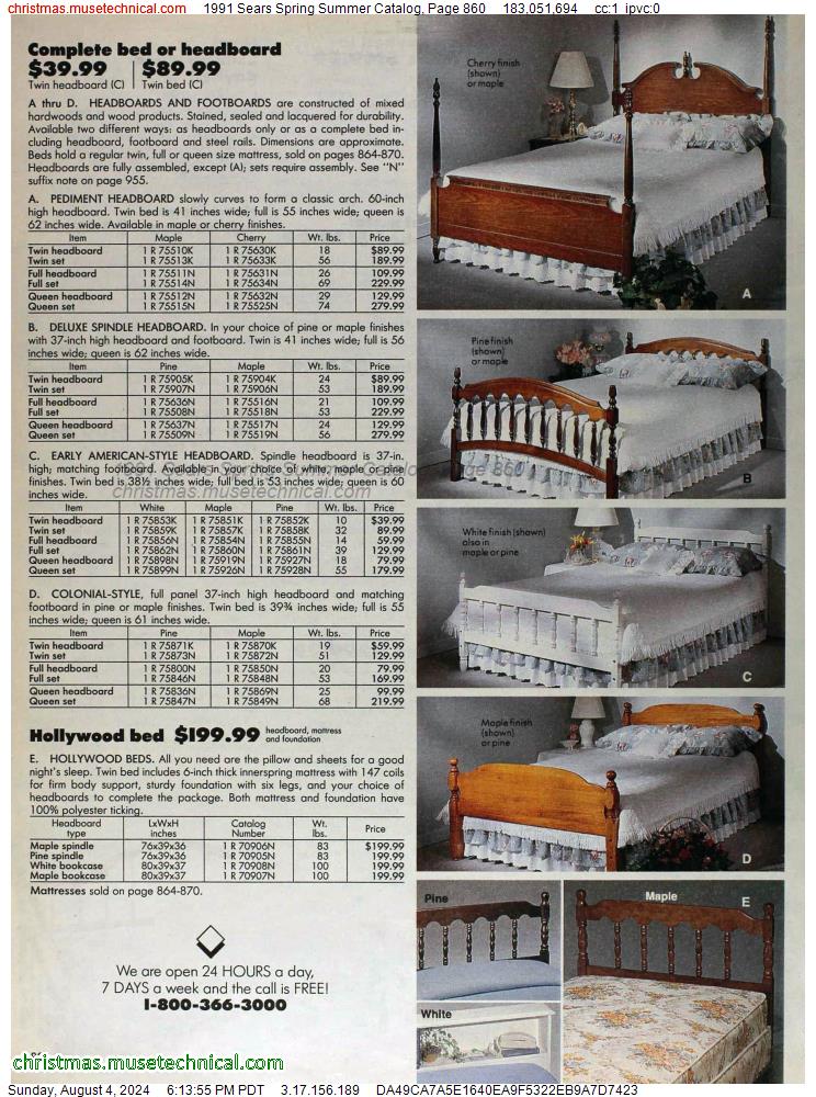 1991 Sears Spring Summer Catalog, Page 860