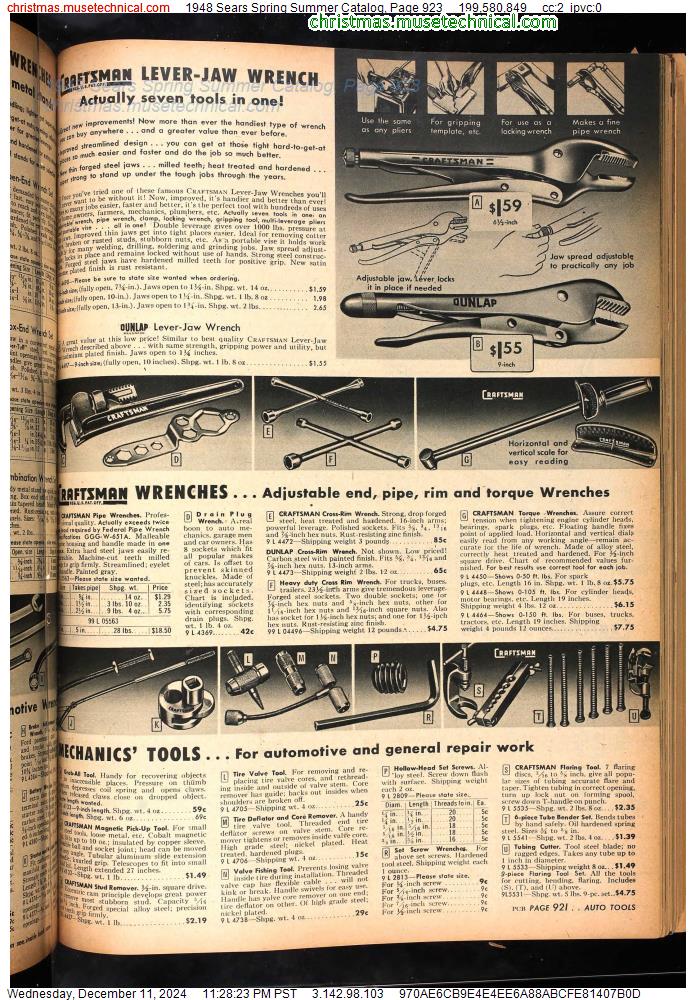 1948 Sears Spring Summer Catalog, Page 923