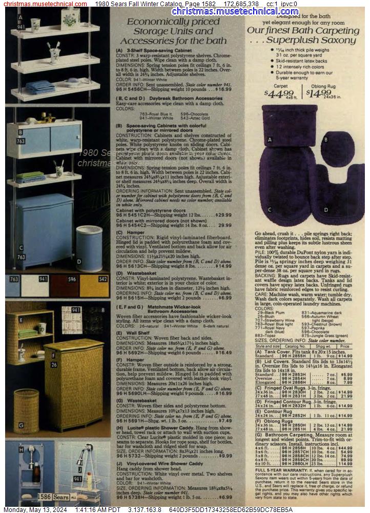 1980 Sears Fall Winter Catalog, Page 1582