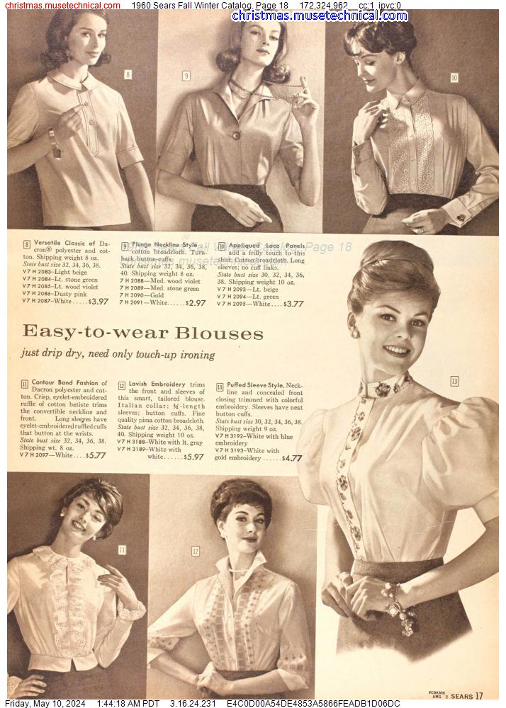 1960 Sears Fall Winter Catalog, Page 18