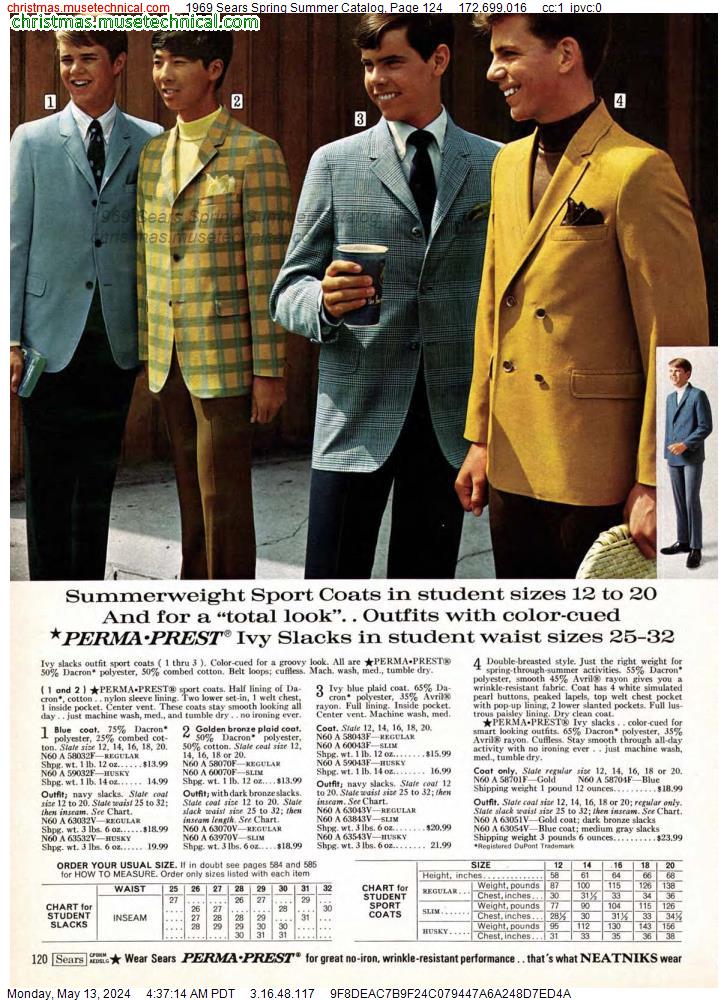 1969 Sears Spring Summer Catalog, Page 124