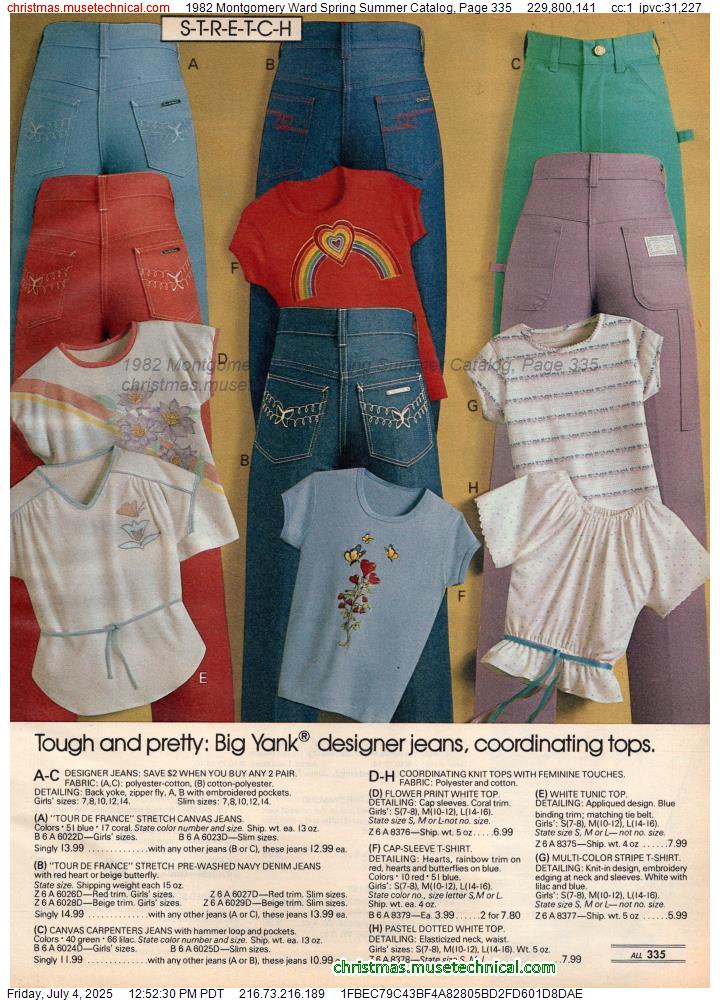 1982 Montgomery Ward Spring Summer Catalog, Page 335
