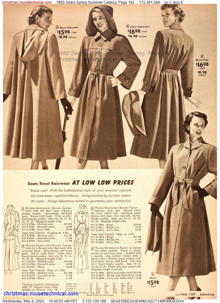 1950 Sears Spring Summer Catalog, Page 162