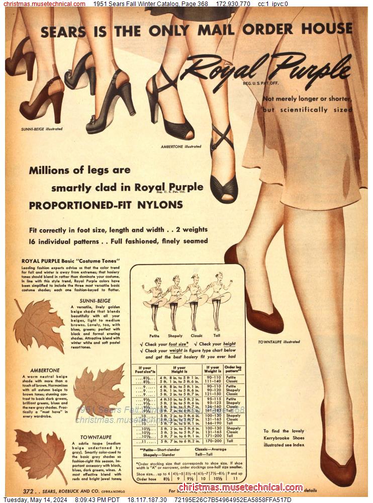1951 Sears Fall Winter Catalog, Page 368