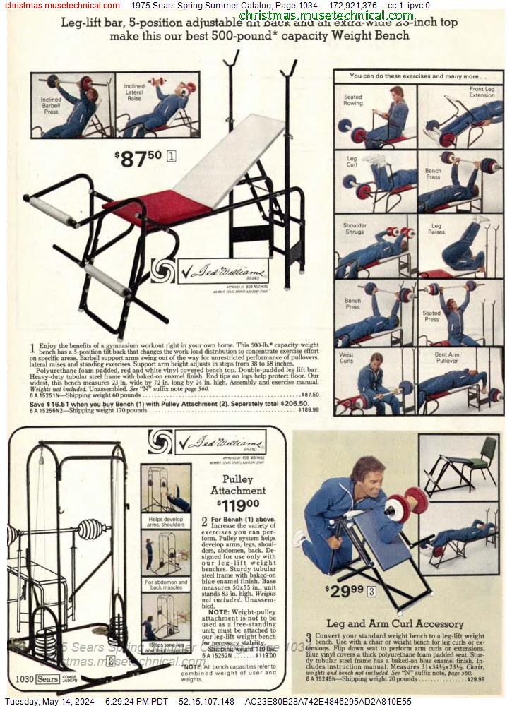 1975 Sears Spring Summer Catalog, Page 1034