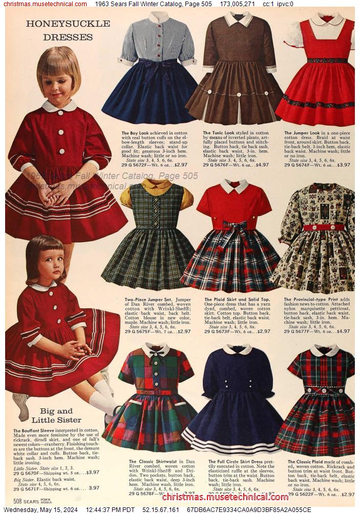 1963 Sears Fall Winter Catalog, Page 505