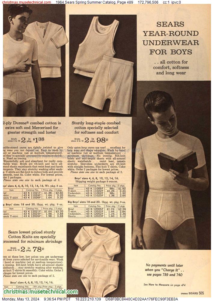 1964 Sears Spring Summer Catalog, Page 489