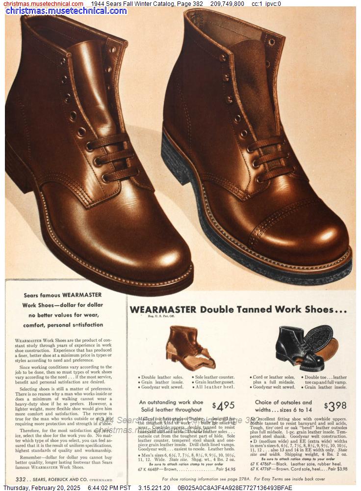 1944 Sears Fall Winter Catalog, Page 382