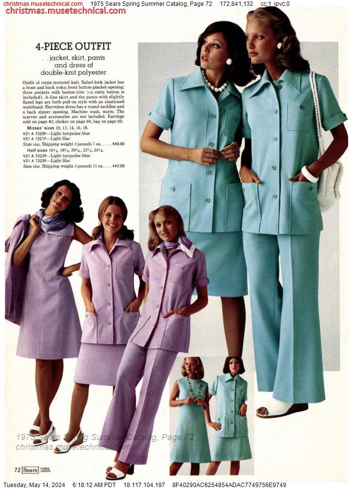 1975 Sears Spring Summer Catalog, Page 72