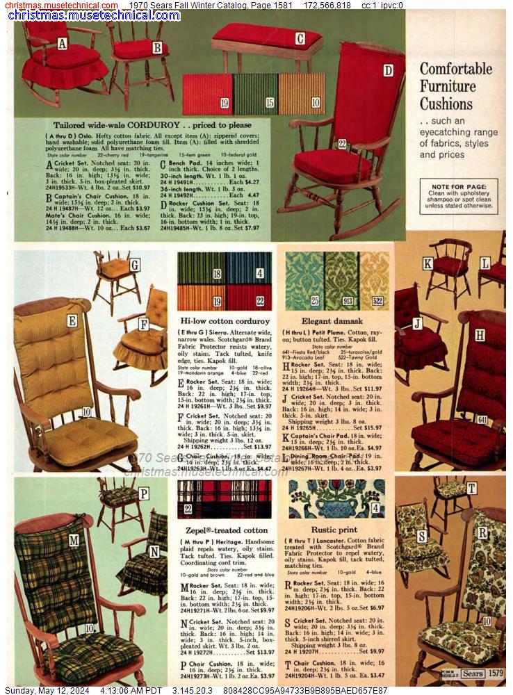 1970 Sears Fall Winter Catalog, Page 1581