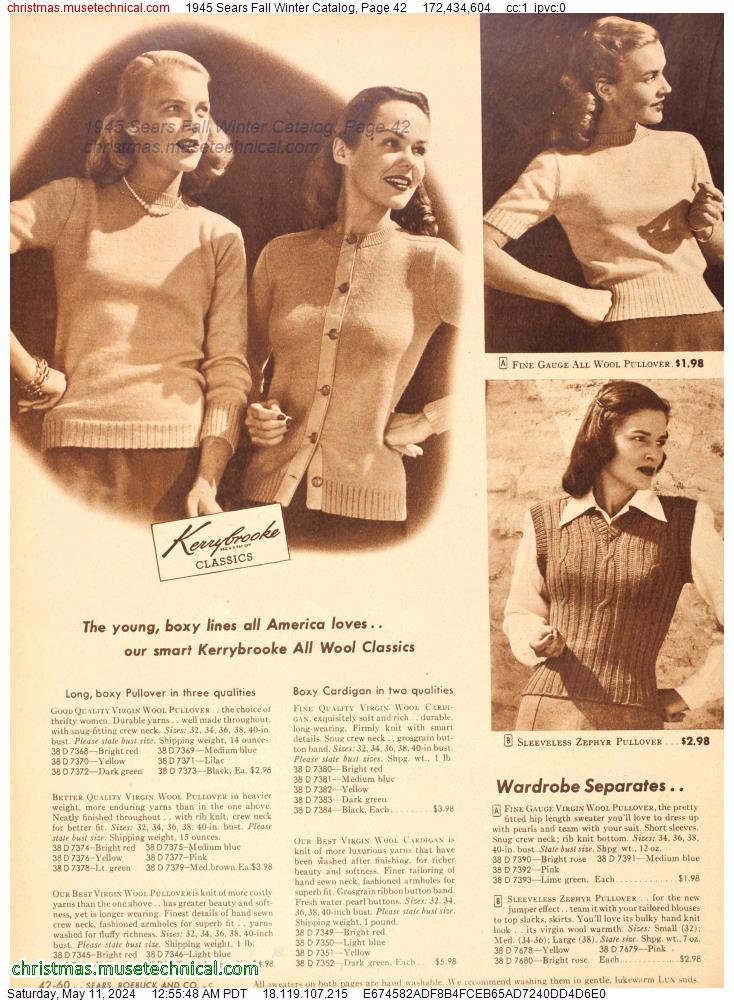 1945 Sears Fall Winter Catalog, Page 42