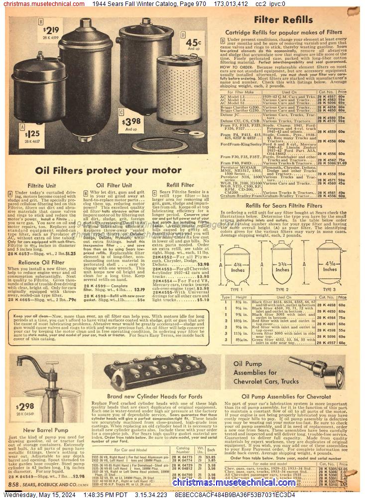 1944 Sears Fall Winter Catalog, Page 970