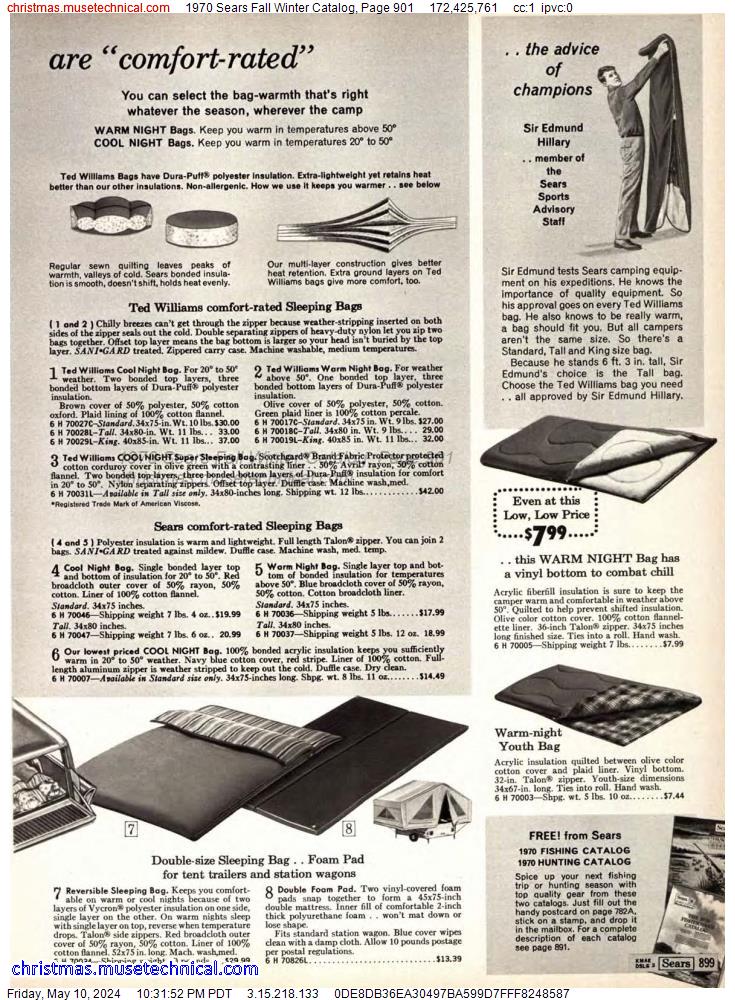 1970 Sears Fall Winter Catalog, Page 901