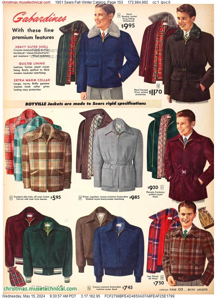 1951 Sears Fall Winter Catalog, Page 153