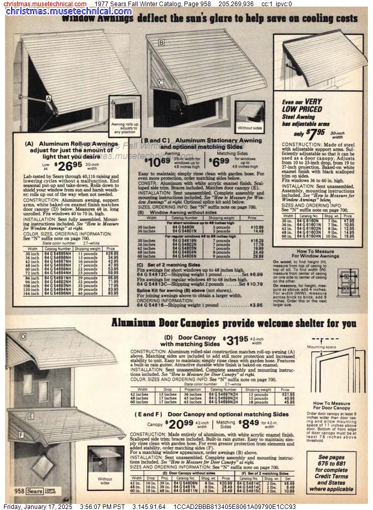 1977 Sears Fall Winter Catalog, Page 958