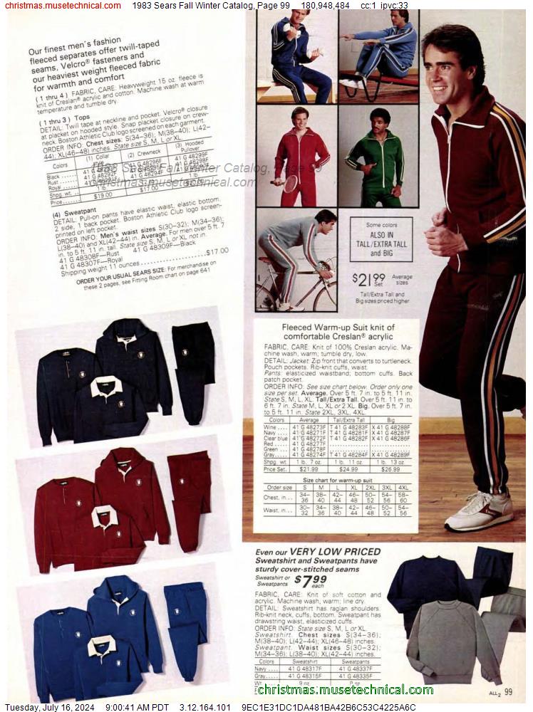 1983 Sears Fall Winter Catalog, Page 99