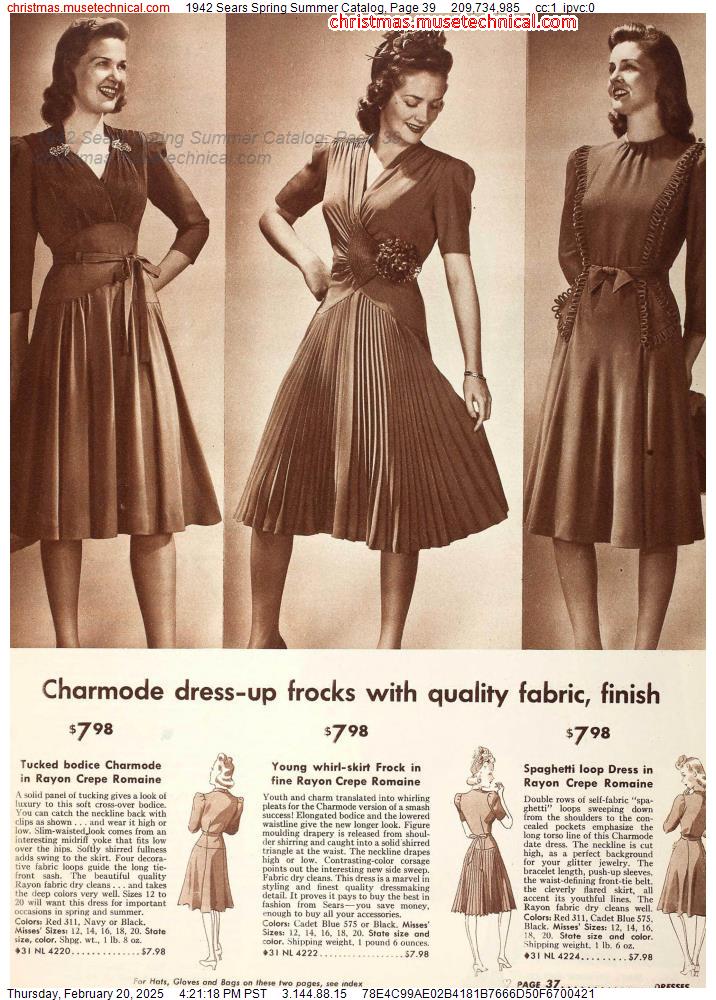 1942 Sears Spring Summer Catalog, Page 39