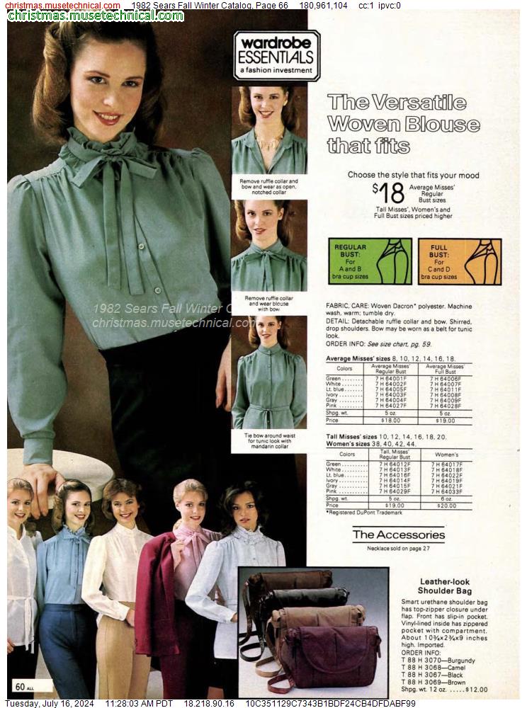 1982 Sears Fall Winter Catalog, Page 66
