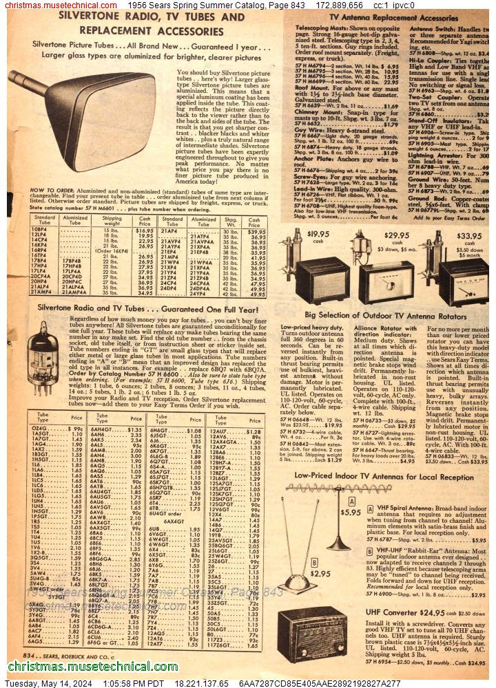 1956 Sears Spring Summer Catalog, Page 843