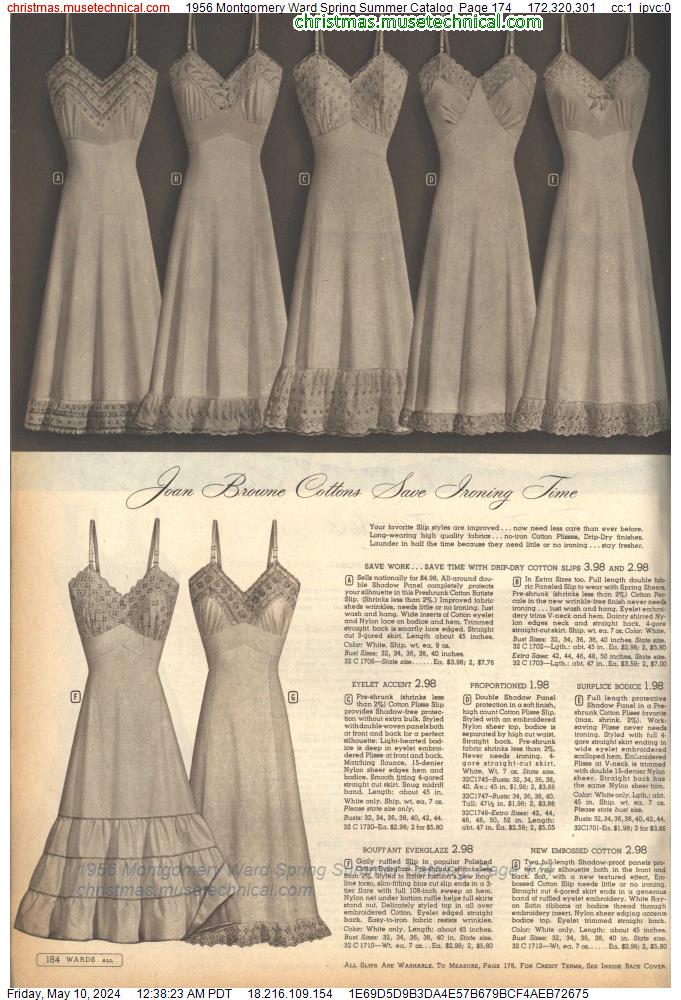 1956 Montgomery Ward Spring Summer Catalog, Page 174