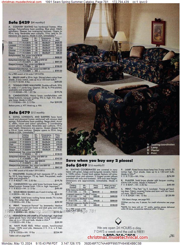 1991 Sears Spring Summer Catalog, Page 781