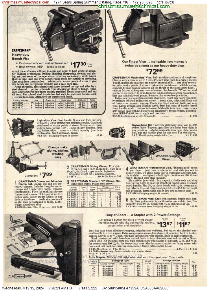 1974 Sears Spring Summer Catalog, Page 716