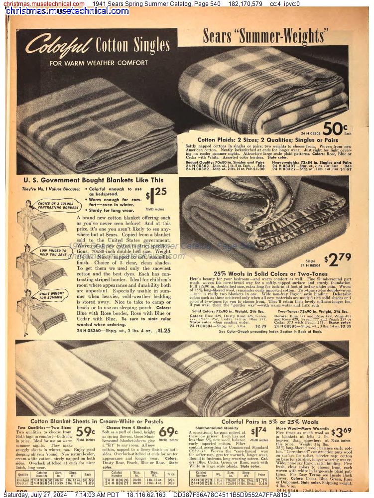 1941 Sears Spring Summer Catalog, Page 540