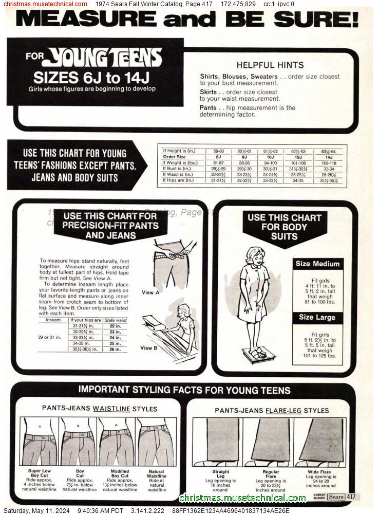 1974 Sears Fall Winter Catalog, Page 417