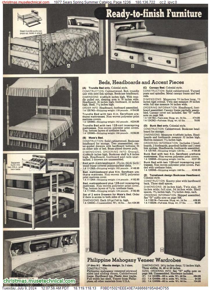 1977 Sears Spring Summer Catalog, Page 1236