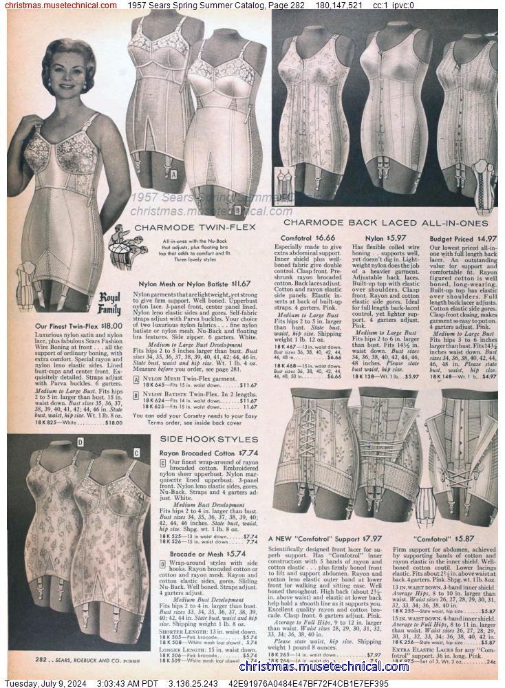 1957 Sears Spring Summer Catalog, Page 282