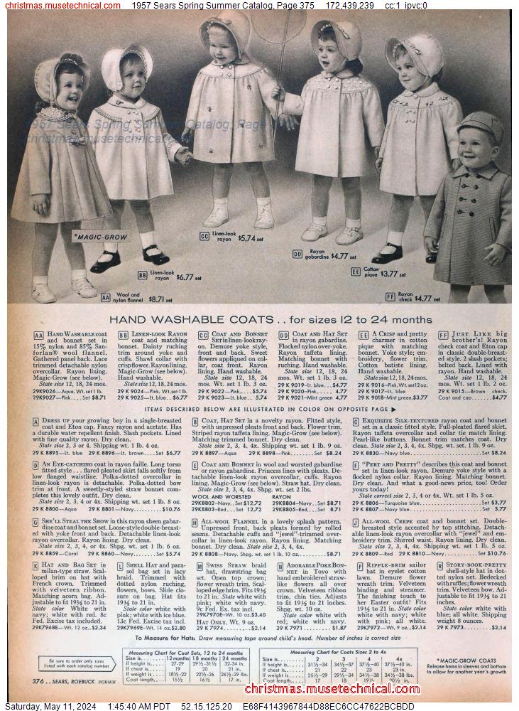 1957 Sears Spring Summer Catalog, Page 375