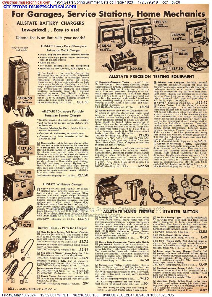 1951 Sears Spring Summer Catalog, Page 1023