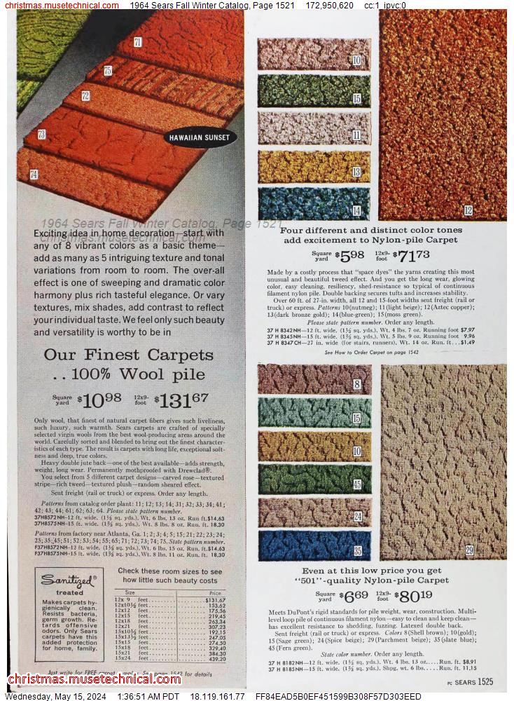 1964 Sears Fall Winter Catalog, Page 1521