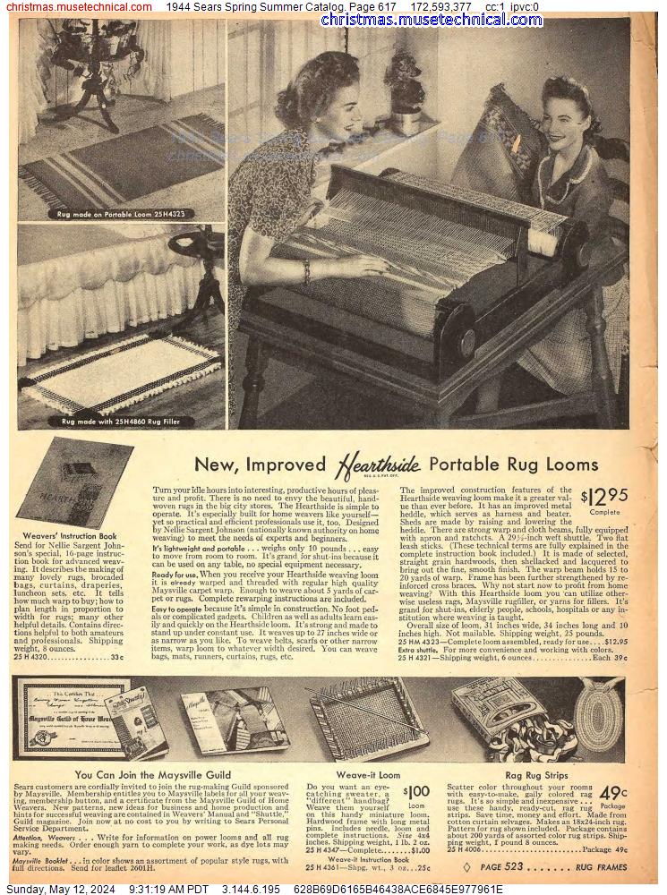 1944 Sears Spring Summer Catalog, Page 617
