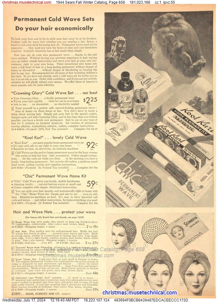 1944 Sears Fall Winter Catalog, Page 658