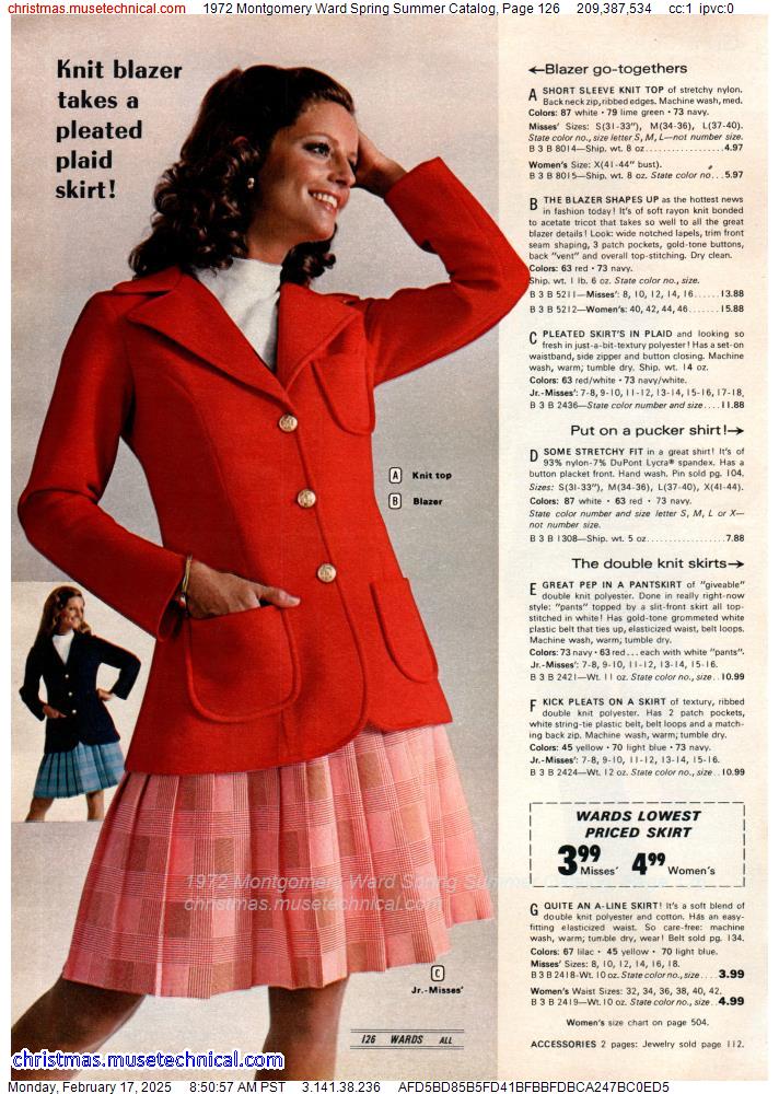 1972 Montgomery Ward Spring Summer Catalog, Page 126