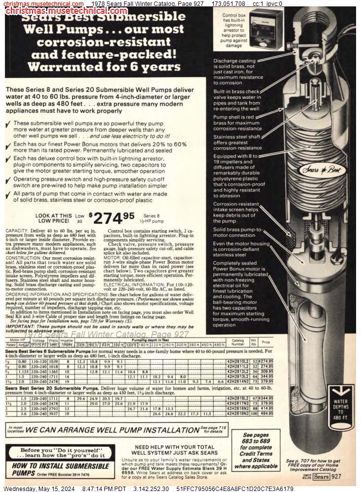 1978 Sears Fall Winter Catalog, Page 927