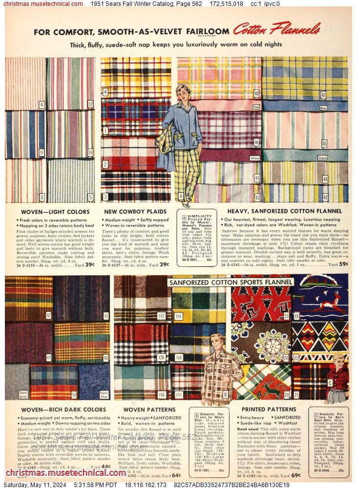 1951 Sears Fall Winter Catalog, Page 562