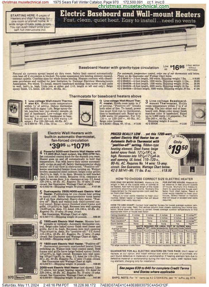 1975 Sears Fall Winter Catalog, Page 970
