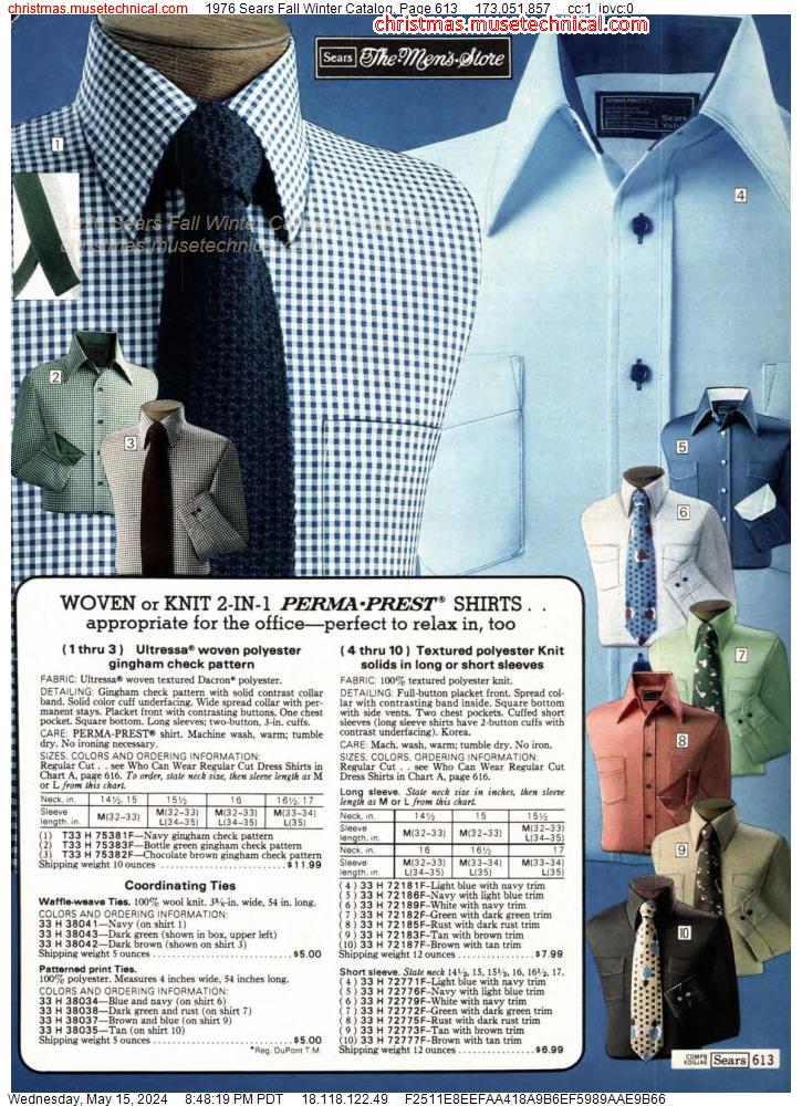 1976 Sears Fall Winter Catalog, Page 613