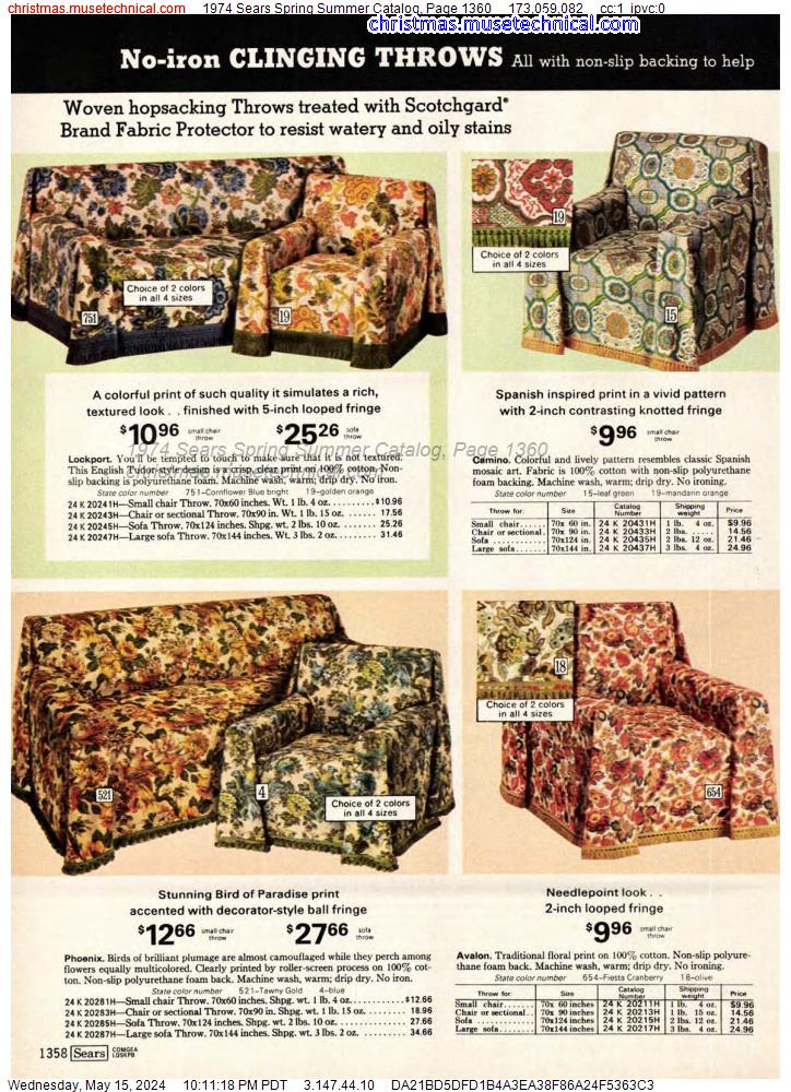 1974 Sears Spring Summer Catalog, Page 1360