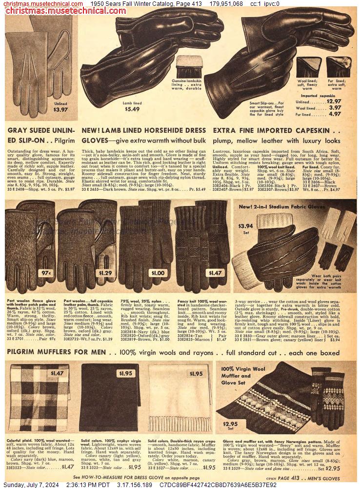 1950 Sears Fall Winter Catalog, Page 413