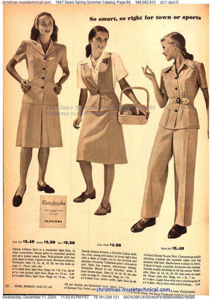 1947 Sears Spring Summer Catalog, Page 60